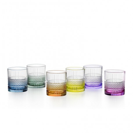 BRILLANTE TUMBLER WHISKY 340ml COLOR RCR CRYSTAL GLASS