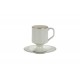 MUG WITH SAUCER SET 2+2 PCS WHITE