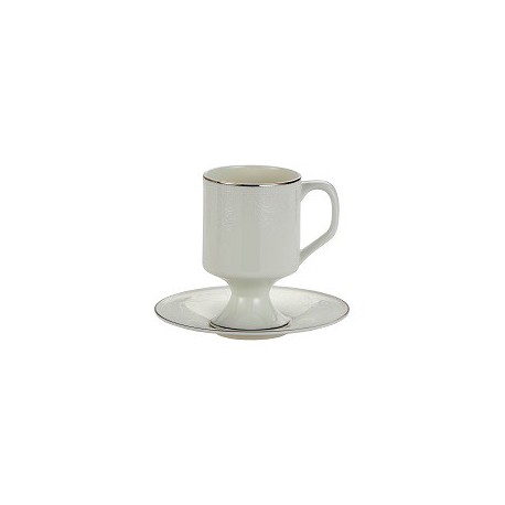 MUG WITH SAUCER SET 2+2 PCS WHITE