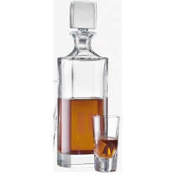 MANHATTAN LIKIER / WÓDKA SET 1 KARAFKA + 4 KIELISZKI WYRÓB KRYSZTAŁOWY.