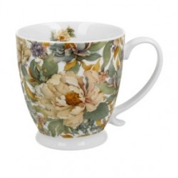 KUBEK 450 ML NA STOPCE PEONY WHITE