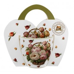 KUBEK 460 ML W KOSZYKU PIWONIE