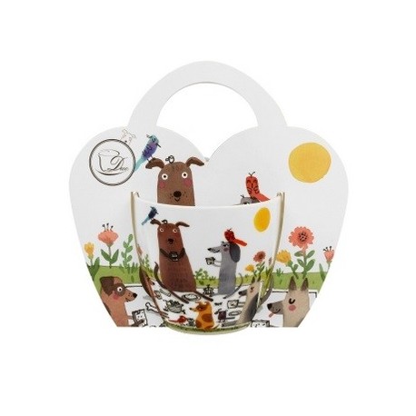 KUBEK 460 ML W KOSZYKU PSI PIKNIK