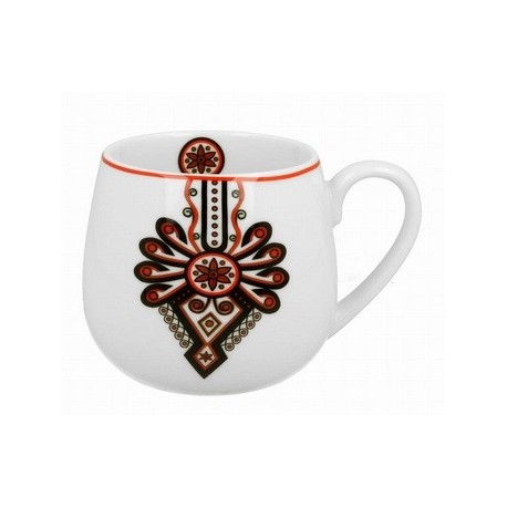 MUG 430 ML VINTAGE FLOWERS-BLACK