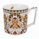 MUG 430 ML VINTAGE FLOWERS-BLACK