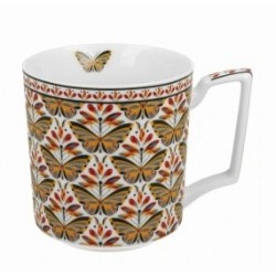 MUG 430 ML VINTAGE FLOWERS-BLACK