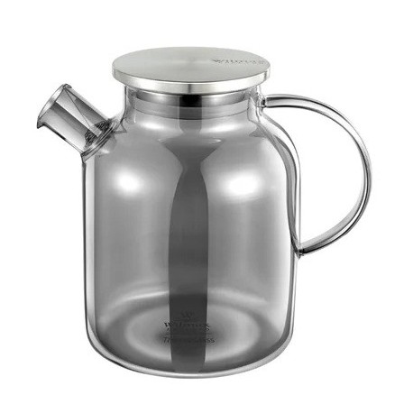 WILMAX DZBANEK 1600ml Z METAL. POKRYWKĄ SZARY/GRAFIT WILMAX SZKŁO