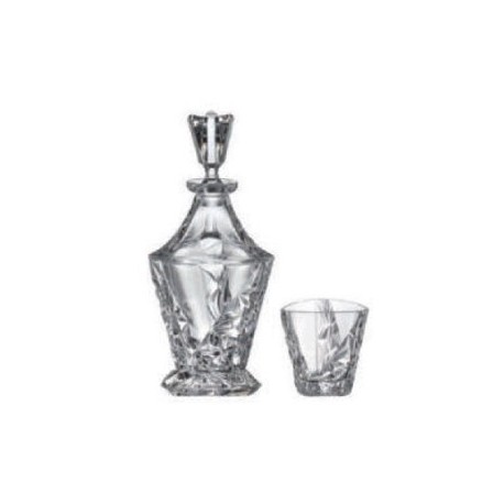 ESKYMOS WHISKY SET 1+6 BOHEMIA SZKŁO KRYSZTAŁ