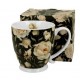 KUBEK 450 ML NA STOPCE ENGLISH ROSES BLACK