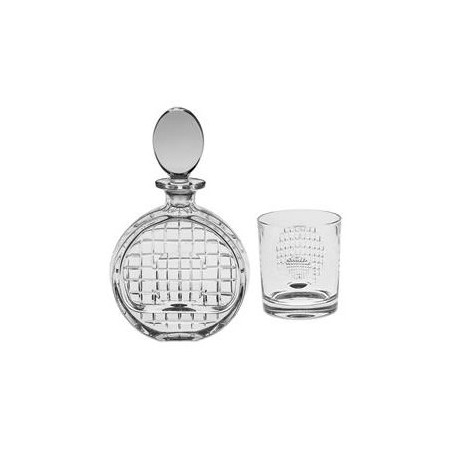 MAGNIFIER SET 1+6 WHISKY 1 KARAFKA + 6 SZKLANEK DO WHISKY BOHEMIA SZKŁO KRYSZTAŁ CIĘTE EŻNIĘTE