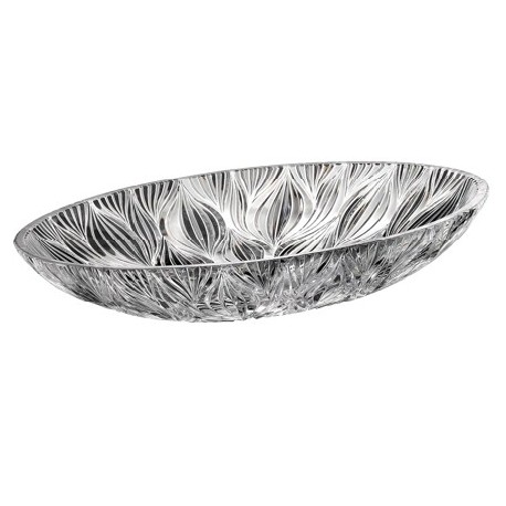 ONION SALATERA 320mm GŁĘBOKA BOHEMIA SZKŁO KRYSZTAŁ DEKOROWANE HORECA