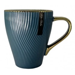 KUBEK PORCELANOWY 400 ML GRANATOWO/ZŁOTY