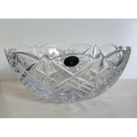 NOVA OLD TAURUS SALATERKA 220 SZKŁO KRYSZTAŁ BOHEMIA CIĘTY DEKOROWANY