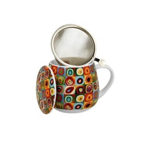 KUBEK 430 ML Z ZAPARZACZEM SQUARES