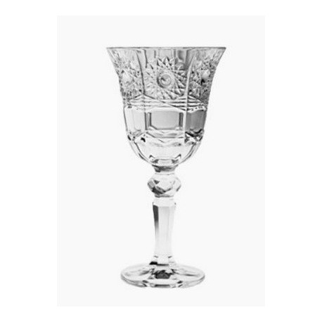 LOREY KIELISZEK 220ml BOHEMIA SZKŁO KRYSZTAŁ PIĘKNIE DEKOROWANY RŻŻNIĘTY CIĘTY