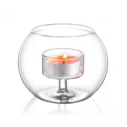 ŚWIECZNIK NA 1 TEA LIGHT 10 CM WILMAX SZKŁO