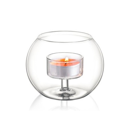 ŚWIECZNIK NA 1 TEA LIGHT 10 CM WILMAX SZKŁO