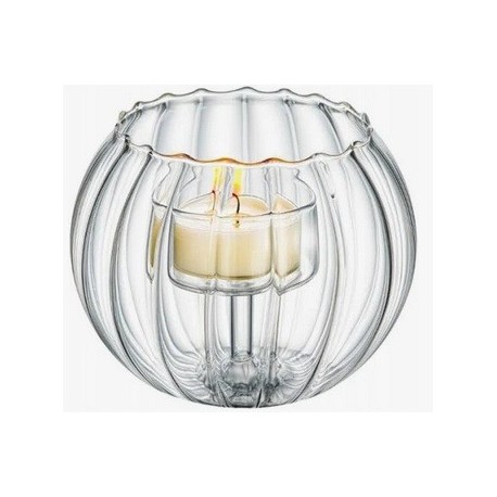 ŚWIECZNIK NA 1 TEA LIGHT 12 CM WILMAX SZKŁO