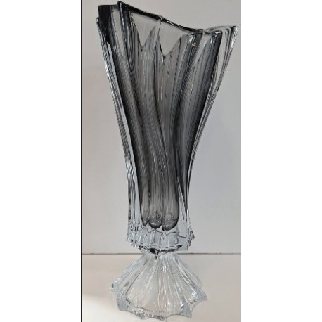 PLANTICA WAZON NA NODZE 400 mm GRAPHITE DEKORACYJNA BOHEMIA CZESKA