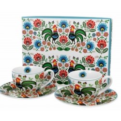 KPL.2 FILIŻANEK ESPRESSO KOGUT FOLK