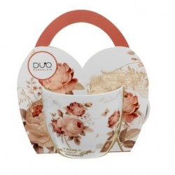 KUBEK 460 ML SECESJA W KOSZYKU