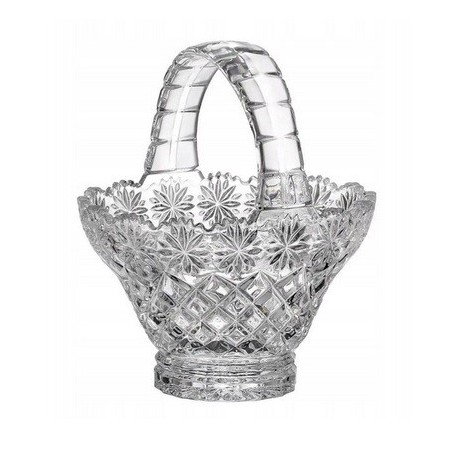 DAISY CLASSIC KOSZYK 205 mm BOHEMIA SZKŁO KRYSZTAŁ DEKOROWANA CIĘTA