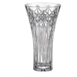 LENAS wazon 30,5CMl GŁĘBOKA BOHEMIA SZKLO KRYSZTAŁ DEKOROWANE HORECA