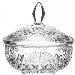 NOVA OLD VEGA BOMBONIERA 150 ML SZKŁO KRYSZTAŁ BOHEMIA CIĘTY DEKOROWANY