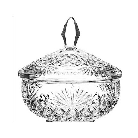 NOVA OLD VEGA BOMBONIERA 150 ML SZKŁO KRYSZTAŁ BOHEMIA CIĘTY DEKOROWANY