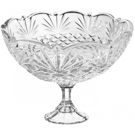 NOVA OLD VEGA SALATERKA 220 ML NA NODZE SZKŁO KRYSZTAŁ BOHEMIA CIĘTY DEKOROWANY