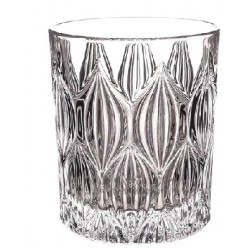 ONION SZKLANKA 300 ML KPL 6SZT DO WHISKY LUB INNYCH NAPOJÓW BOHEMIA SZKLO KRYSZTAŁ DEKOROWANE Z GŁADKIM CENTRUM HORECA