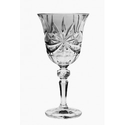 LOREY RIBBON KIELISZEK 280 ML BOHEMIA SZKŁO KRYSZTAŁ PIĘKNIE DEKOROWANY RŻŻNIĘTY CIĘTY