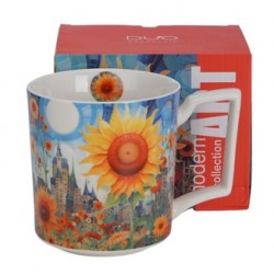 KUBEK 750 ML MODERN SUNFLOWER PORCELANA