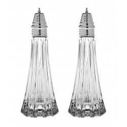 PRZYPRAWNIKI KOMPLET 2 SZT DO SOLI I PIEPRZU Z ZATYCZKĄ Z OTWORAMI SZKŁO KRYSZTAŁ BOHEMIA