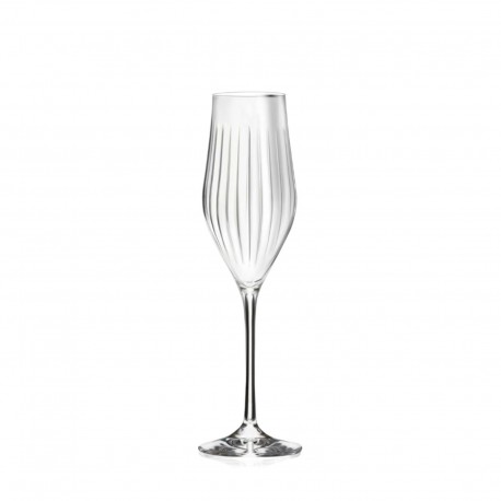 TIMELESS KIELISZEK 230ml DO SZAMPANA , PROSECCO I INNYCH LEKKICH NAPOJÓW RCR SZKŁO KRYSZTAŁ T65 CIĘTY DOKOROWANY