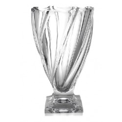 PONTI WAZON 330 MM NA STOPIE BOHEMIA SZKŁO KRYSZTAŁOWE DEKOROWANY W KSZTAŁCIE TWIST.