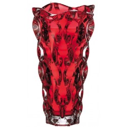 SAMBA COLOR WAZON 305 MM red W KOLORZE głębokiej pięknej czerwieni , BOHEMIA .SZKŁO KRYSZTAŁOWE.WYSOKI GATUNEK