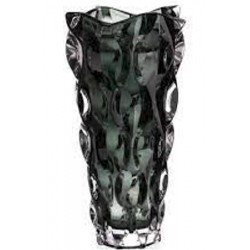 SAMBA COLOR WAZON 305 MMLIGHT GREY W KOLORZE GŁĘBOKIEGO ODCIENIA SZAROŚCI GRAFIYU, BOHEMIA .SZKŁO KRYSZTAŁOWE.WYSOKI GATUNEK