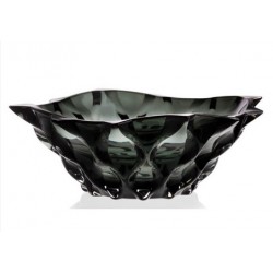 SAMBA COLOR SALATERA 305 MM LIGT GREY BOHEMIA .SZKŁO KRYSZTAŁOWE.WYSOKI GATUNEK