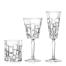 ETNA KPL.18 EL.3X6 KIELISZKI DO WINA 280ml SZAMPAN 190ml., SZKLANKA WHISKY 330ml RCR KRYSZTAŁ