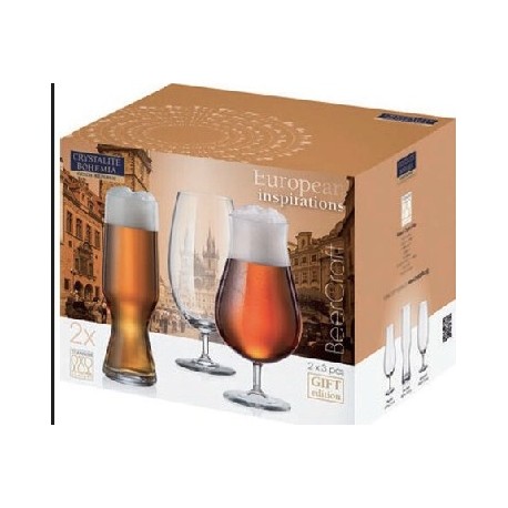 KPL DO PIWA BEER 3X2 SZT. SZKŁO BOHEMIA DLA KONESERA