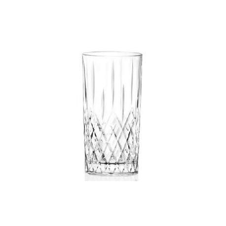 LONDON SZKLANKA 380 ml WYSOKA RCR CRYSTALLERIA ITALIANA SZKŁO KRYSZTAŁ WŁOSKI W ANGIELSKIM STYLU.