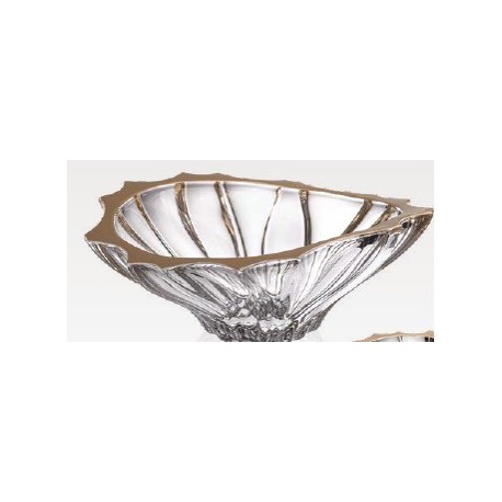 PLANTICA GOLD RIM SALATERA 330 AMETHYST BOHEMIA SZKŁO KRYSZTAŁOWE