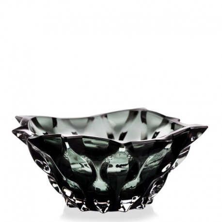 SAMBA COLOR SALATERA 305 MM LIGT GREY BOHEMIA .SZKŁO KRYSZTAŁOWE.WYSOKI GATUNEK