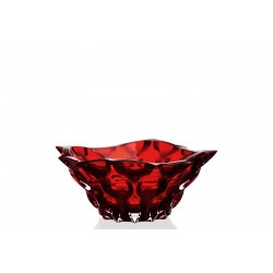 SAMBA COLOR SALATERA 305 MM RED BOHEMIA .SZKŁO KRYSZTAŁOWE.WYSOKI GATUNEK
