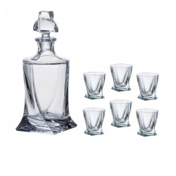 QUADRO NALEWKA SET KPL 1+6 SZT BOHEMIA KRYSZTAŁ 