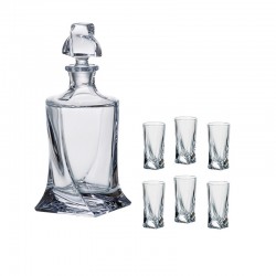 QUADRO LIKIER SET KPL 1+6 BOHEMIA CRYSTAL GLASS