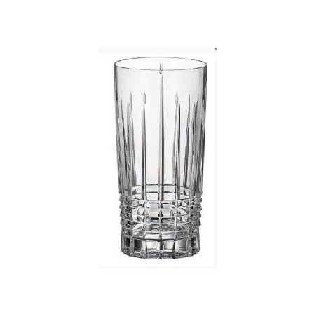 PINNA SZKLANKA 330 ML KPL 6 szt BOHEMIA SZKŁO KRYSZTAŁ DEKOROWANE Z GŁADKIM CENTRUM HORECA