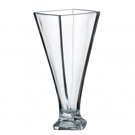 QUADRO VASE 330 MM BOHEMIA CRYSTAL GLASS
