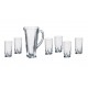 QUADRO DRINK SET 1 + 6 BOHEMIA CRYSTAL GLASS